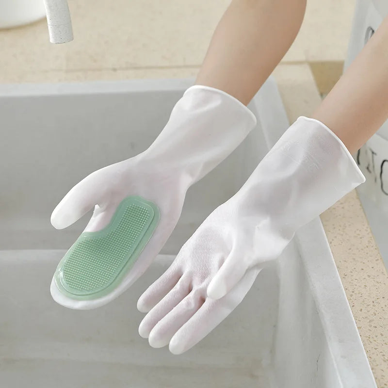 Magic Silicone Dishwashing Gloves – 2-in-1 Reusable